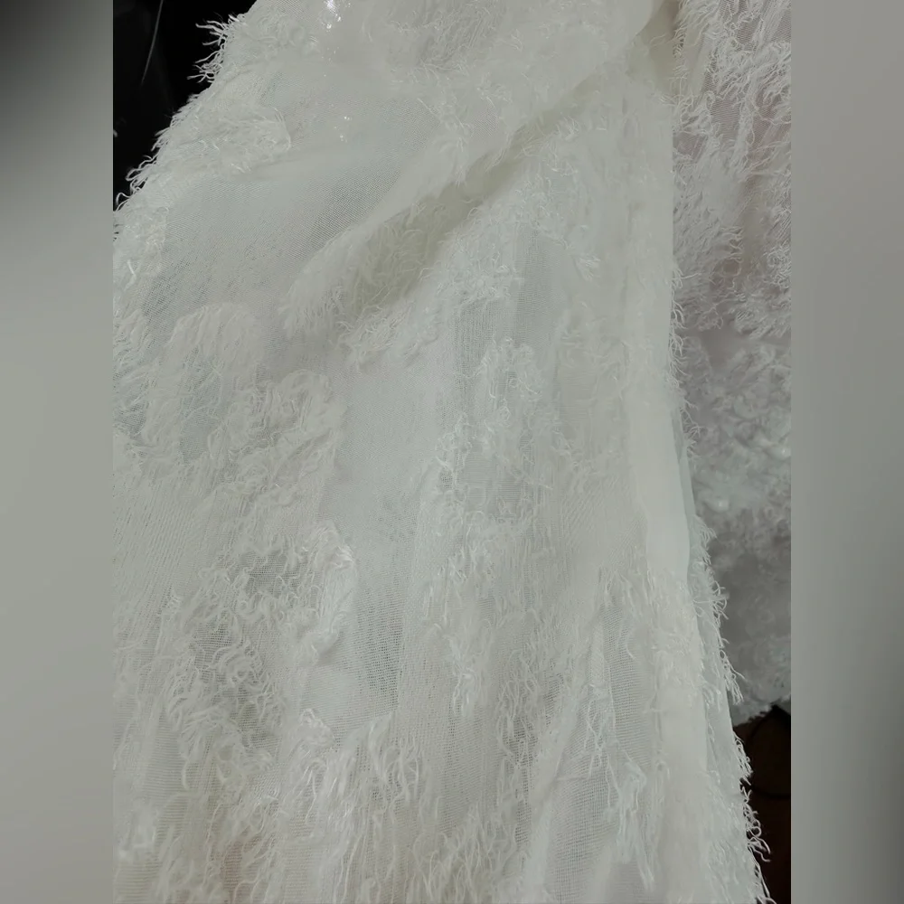 EUC SHEIN Fuzzy Bishop Sleeve Blouse